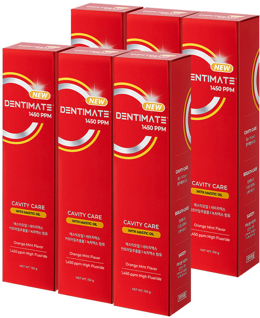 크리오 덴티메이트 일사오공 충치케어 치약, 150g, 6개