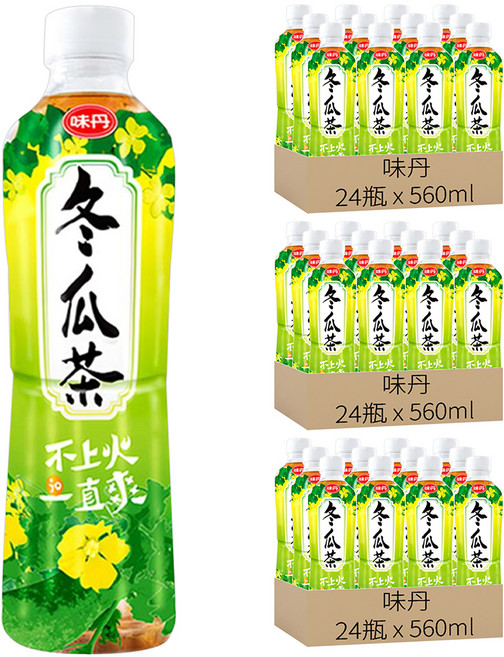 味丹 心茶道冬瓜茶, 560ml, 72瓶