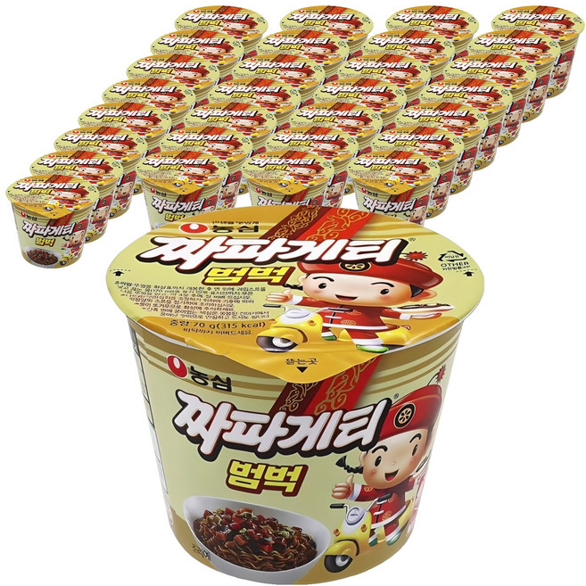 농심 짜파게티 범벅 미니 컵라면 70g, 36개