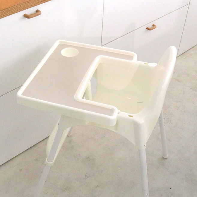 라비베베 유아용 높이조절 하이체어 + 트레이 + 발판 + 찰떡 실리콘패드 세트, 베이지