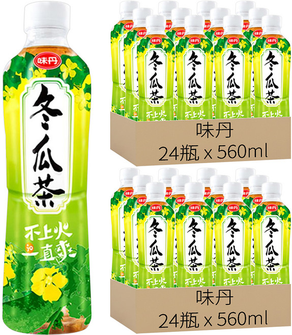 味丹 心茶道冬瓜茶, 560ml, 48瓶