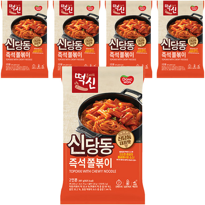 동원 떡볶이의 신 신당동 즉석 쫄볶이, 397g, 5개