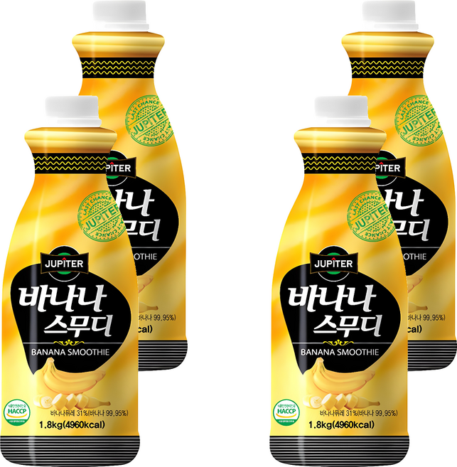 쥬피터 바나나 스무디, 1.8kg, 4개