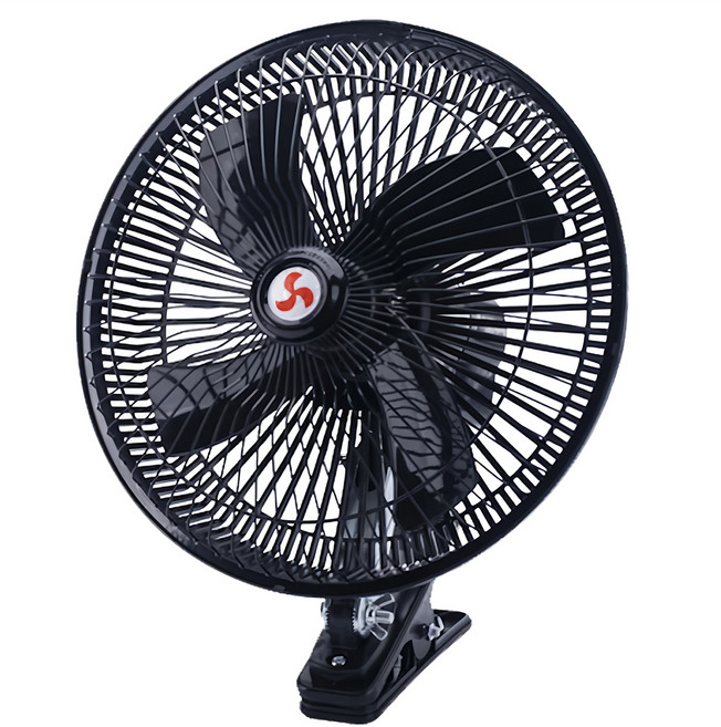 GER 泰 12V 車用搖頭強力風扇 10吋, 黑色, 單一商品
