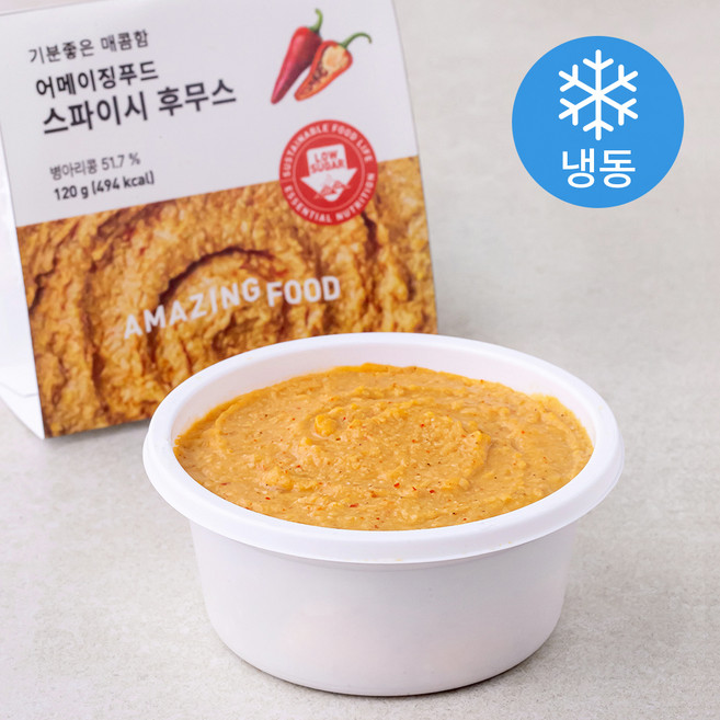 어메이징푸드 스파이시 후무스 (냉동), 120g, 1개