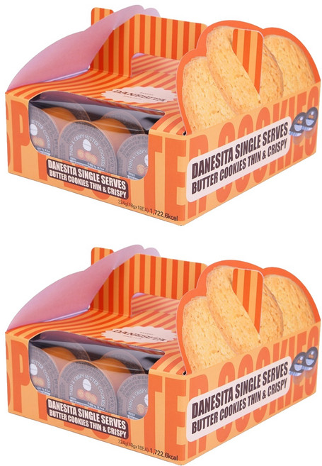 다네시타 댄케이크 버터쿠키 씬앤크리스피 싱글서브, 324g, 2개