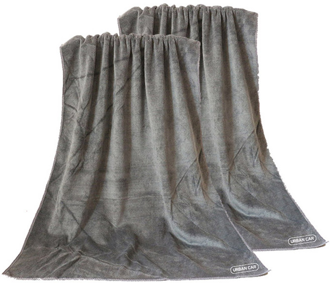 어반카 세차용품 초대형 타월, 그레이, 2개