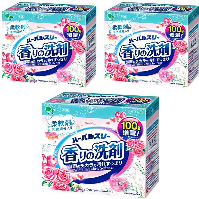 Mitsuei 酵素洗衣粉 玫瑰花香, 900g, 3盒
