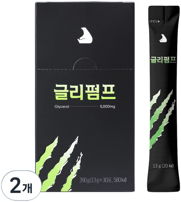 잠백이 글리세롤 글리펌프 30p, 390g, 2개 - 쿠팡