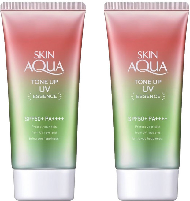 SKIN Aqua 水潤肌 柔光透亮防曬飾底凝露 玫瑰粉 SPF50+ PA++++ 80g 提亮膚色, 2件