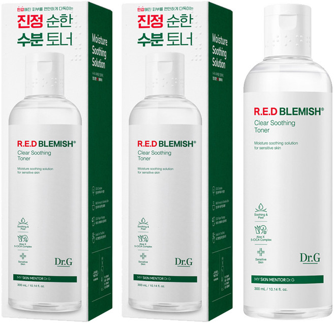 닥터지 레드 블레미쉬 클리어 수딩 토너, 300ml, 2개