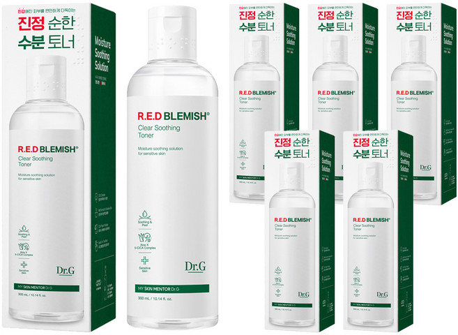 닥터지 레드 블레미쉬 클리어 수딩 토너, 300ml, 6개