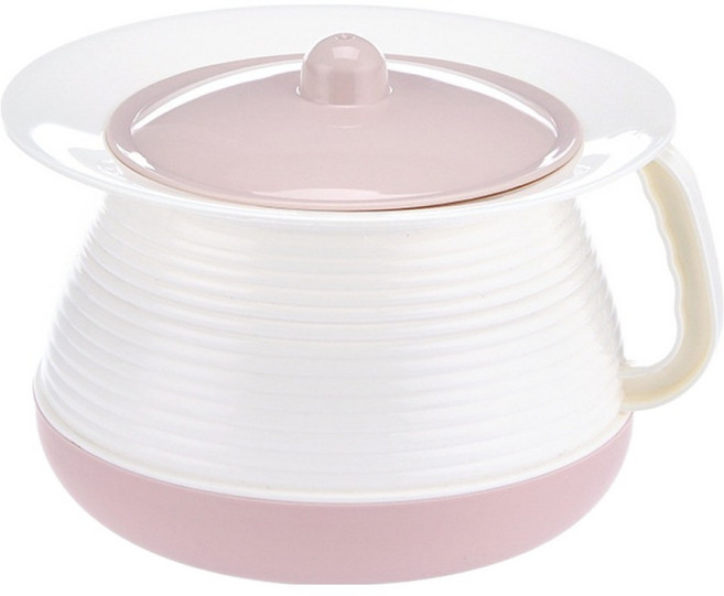 노인 소변통 요강 이동식 휴대용 변기, 1개, 핑크