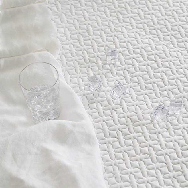 플로라침구 듀라론 냉감 쿨매트, 스노우플라워