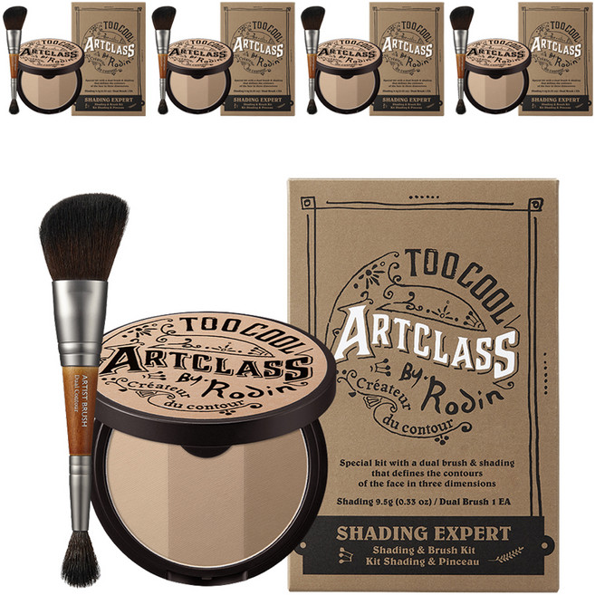 투쿨포스쿨 아트클래스 바이로댕 쉐딩 9.5g + 듀얼 컨투어 브러쉬, 모던, 5개