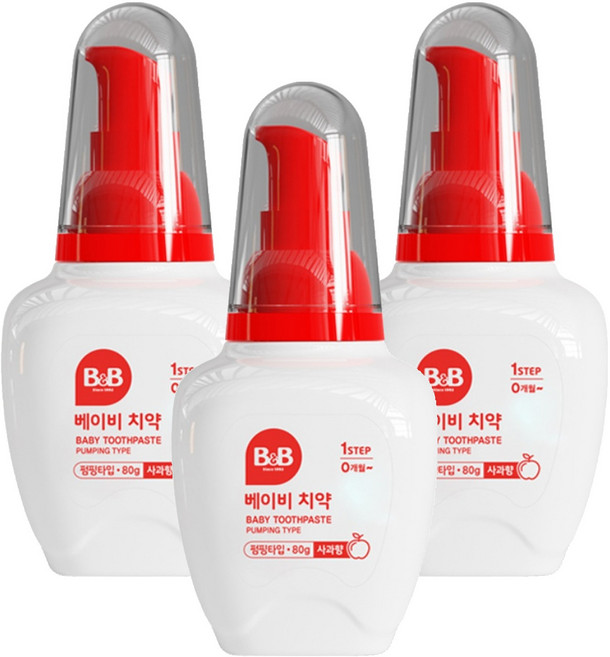 비앤비 베이비 치약 액상형 사과맛, 80g, 1개입, 3개
