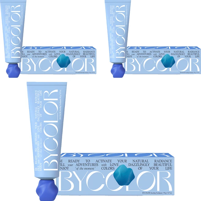 바이컬러 데즐링 미백 기능성 치약, 90g, 3개 - 쿠팡