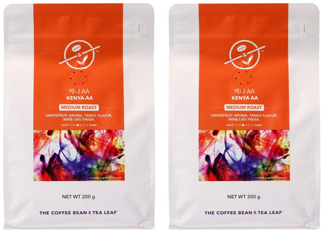 The Coffee Bean 肯亞 AA 咖啡豆, 原豆(未研磨), 2個, 200g