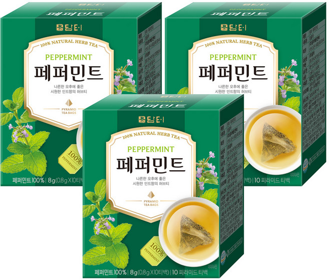 담터 페퍼민트 티백, 800mg, 10개입, 3개