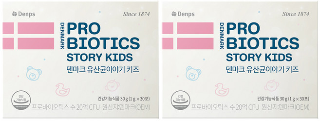 덴프스 덴마크 유산균이야기 키즈 30p, 30g, 2개