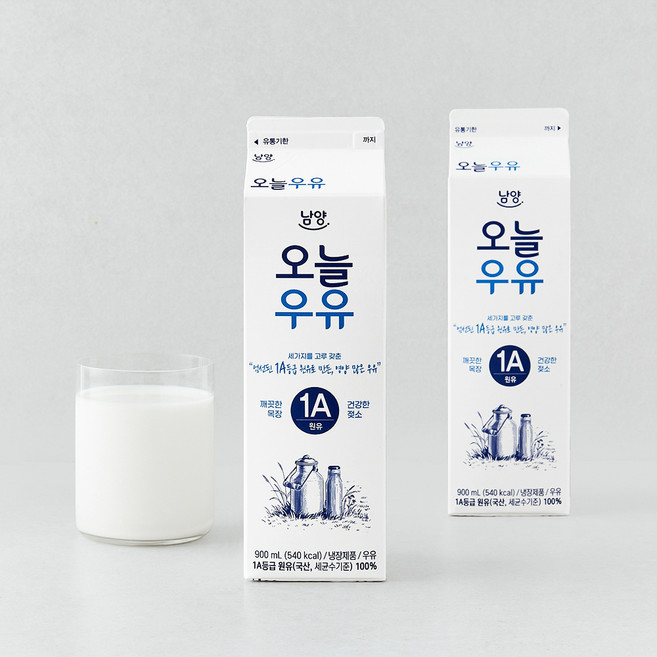 남양유업 오늘우유, 2개, 900ml