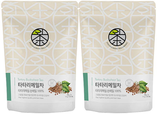 평창다원 타타리 메밀차 생분해 티백, 1.5g, 20개입, 2개