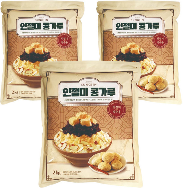 성진 인절미 콩가루, 2kg, 3개