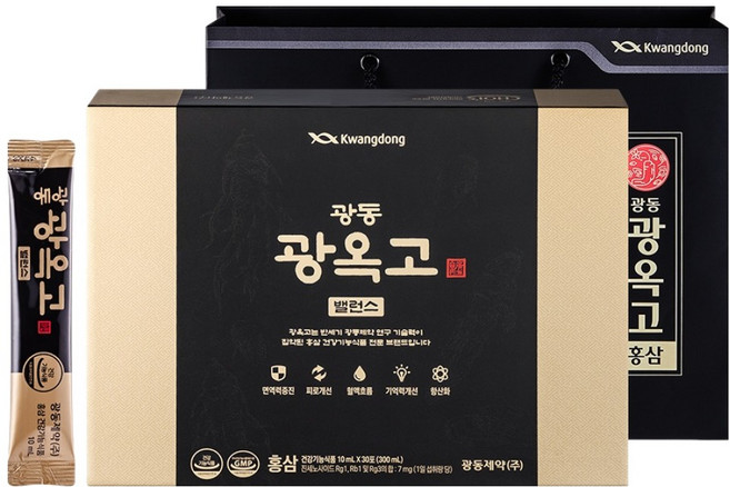 광동제약 광옥고 밸런스 홍삼 30포 + 전용 쇼핑백, 300ml, 1세트