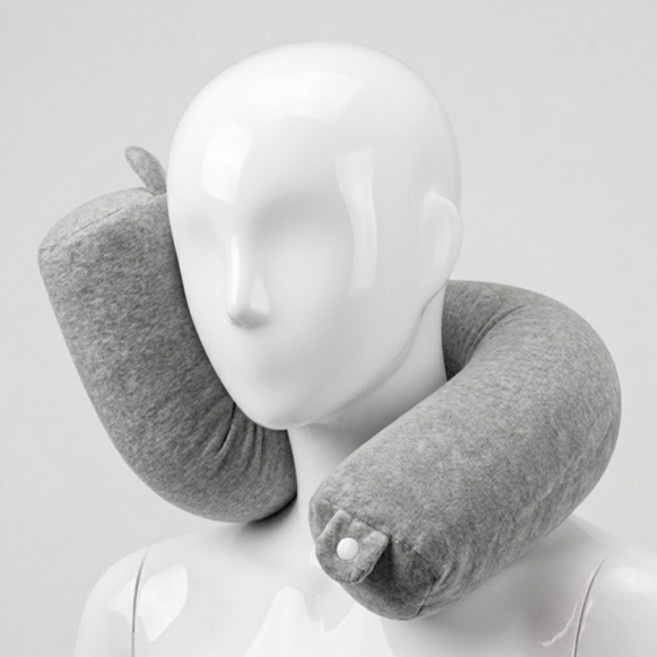 아리코 트위스트 목베개 목쿠션, 쿨링 그레이