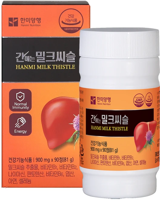 한미양행 간에는 밀크씨슬 81g, 90정, 1개 - 쿠팡