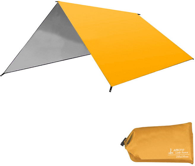 아펙토 아웃도어 캠핑용 미니타프 + 파우치 세트, 오렌지