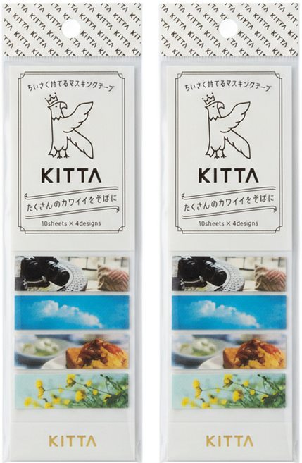 KING JIM HITOTOKI 隨身攜帶和紙膠帶 40張, 寫真, 2個