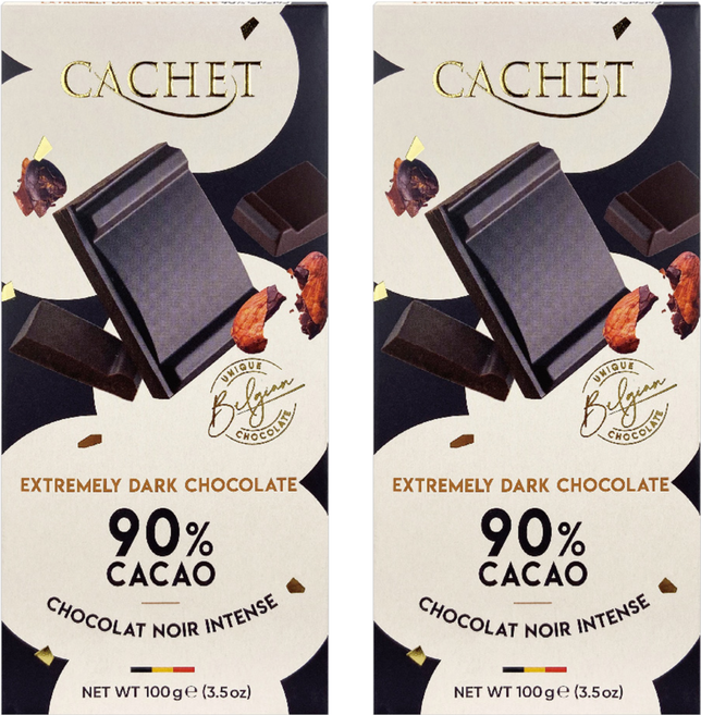 CACHET 凱薩 90%巧克力, 100g, 2片