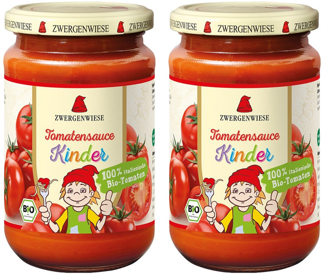 쯔베르겐비제 유기농 어린이 토마토소스, 340ml, 2개