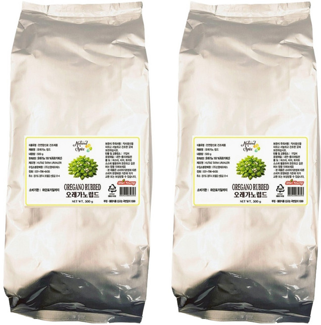 내츄럴스파이스 오레가노 럽드, 500g, 2개