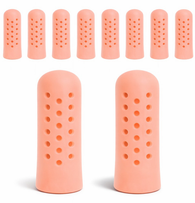 모디상점 실리콘 보호 손가락 통풍 골무, 10개, 스킨색