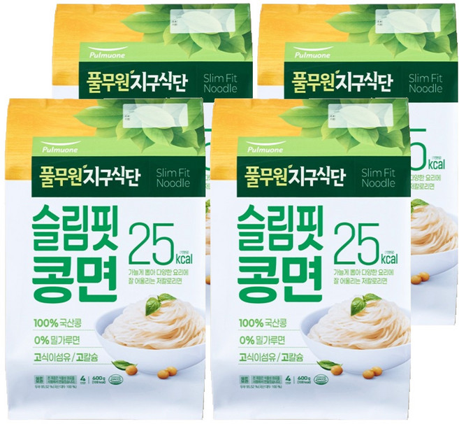 지구식단 슬림핏 콩면 4인분, 600g, 4개