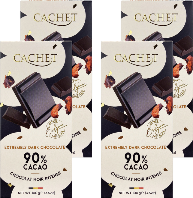CACHET 凱薩 90%巧克力, 100g, 4片