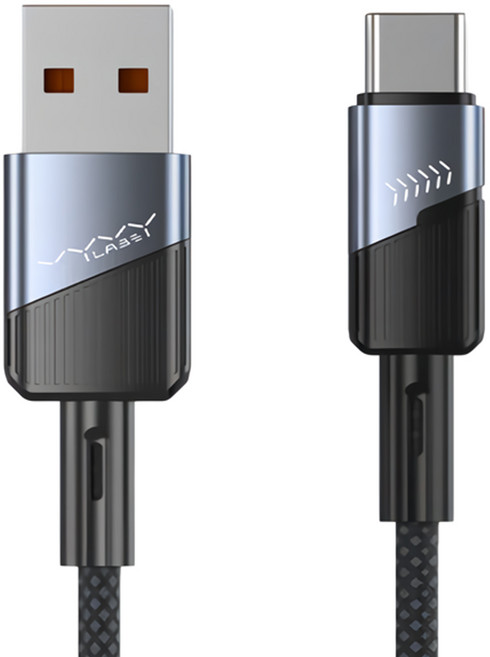 VYVYLABS 精良系列 Type-C 快充數據線 (3A) 適用iPhone 15 鋁合金+尼龍編織, 1m, 深灰色, 1條