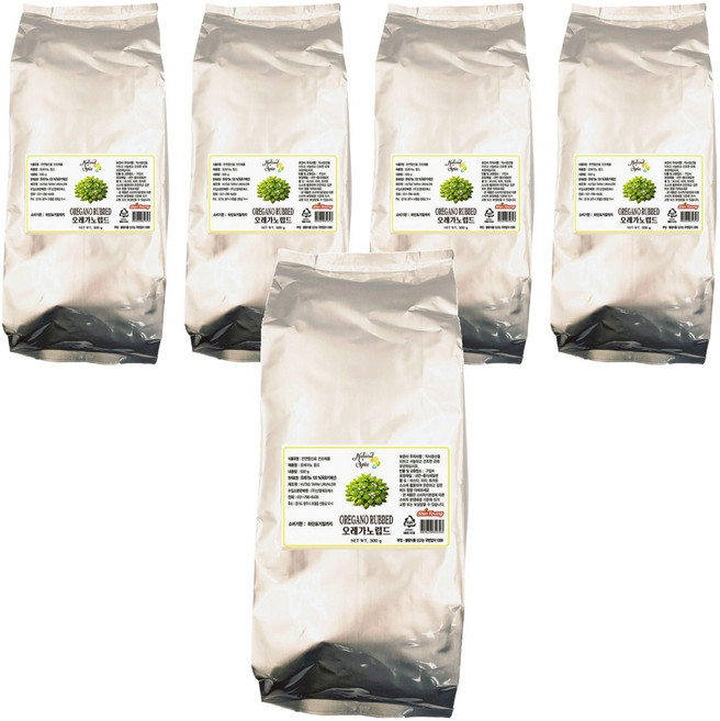 내츄럴스파이스 오레가노 럽드, 500g, 5개
