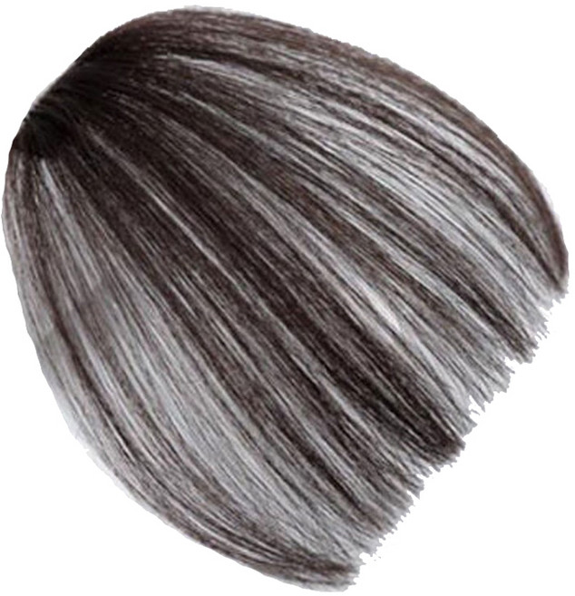 뿌이뿌이가발 인모 일자 앞머리, 다크브라운, 1개