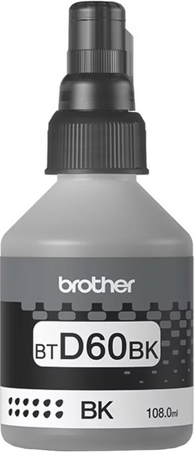 brother 兄弟牌 BTD60BK 原廠黑色墨水, 黑色, 1個