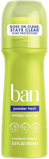 ban 盼 清新體香滾珠瓶 爽身粉香 103ml, 1件