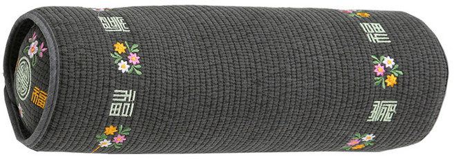 Begozani 長形扁柏蕎麥穀物頸枕 深灰色, 1件