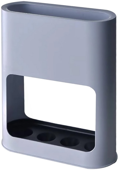 居家達人 簡約系傘具收納架 四孔傘槽 可拆接水盤 ABS+PP材質, 藍色, 1個