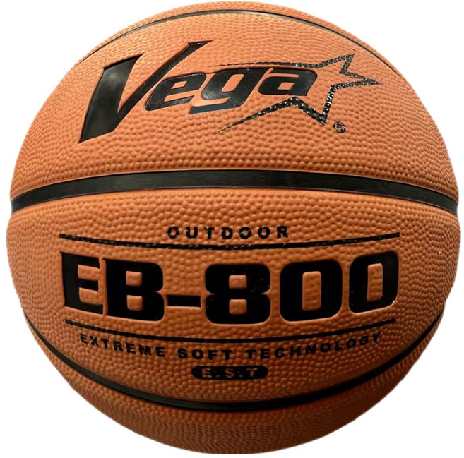 台灣 Vega EB800 系列軟橡膠籃球 棕色, OBR-755OR, 1顆