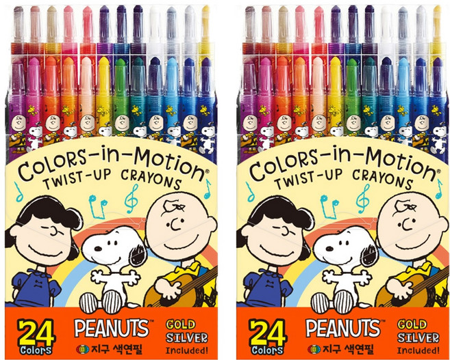 지구화학 피너츠 색연필 24종 세트, 24색, 2세트
