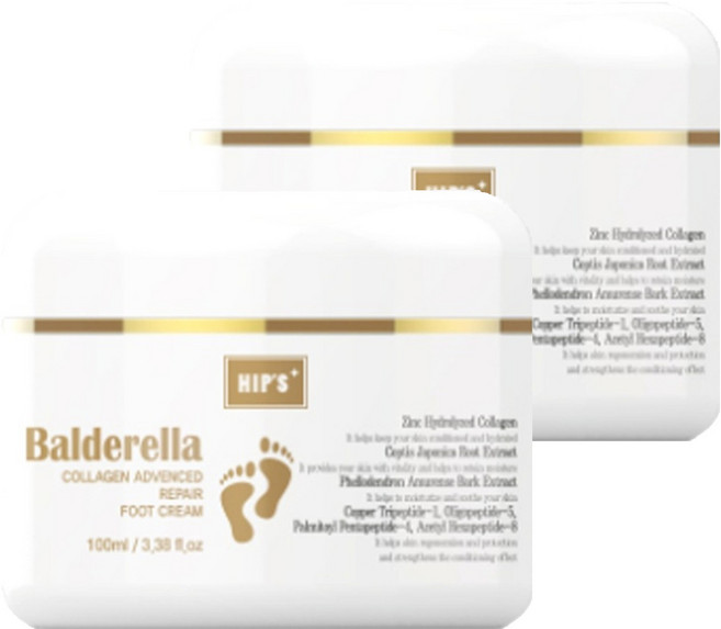 힙스 발데렐라 콜라겐 어드벤스 리페어 풋 크림 100ml, 1개입, 2개