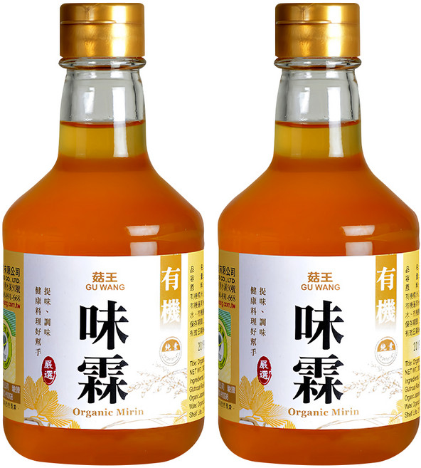 菇王 有機味霖, 300ml, 2瓶