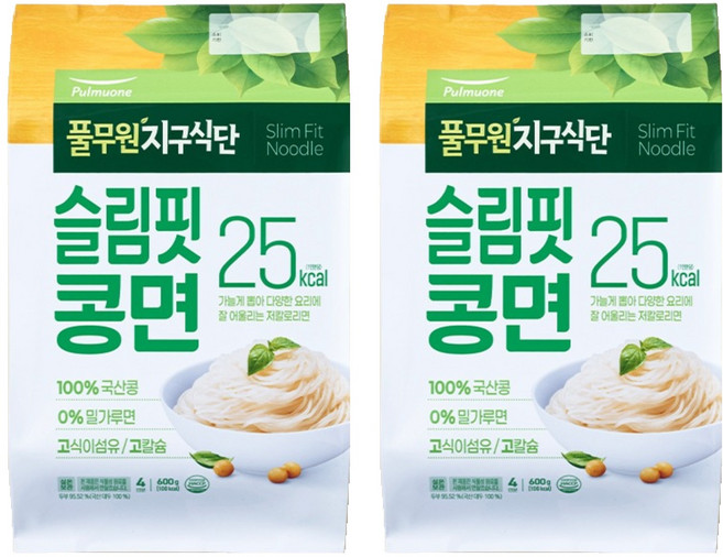 지구식단 슬림핏 콩면 4인분, 600g, 2개